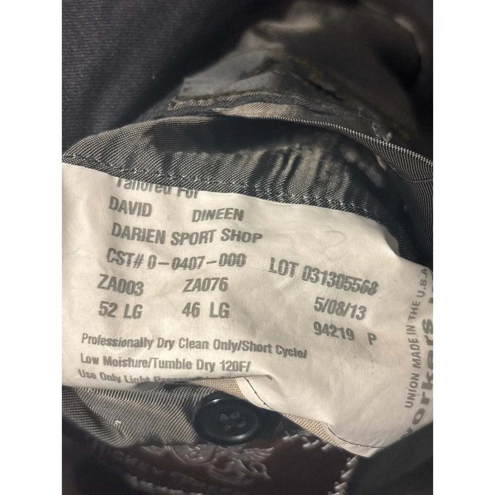 Hickey Freeman  Blazer Mens 46L  Charcoal Grey Good Two Button Wool Sport Coat